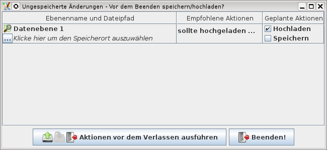 German with default window size, ''Cancel'' is missing.