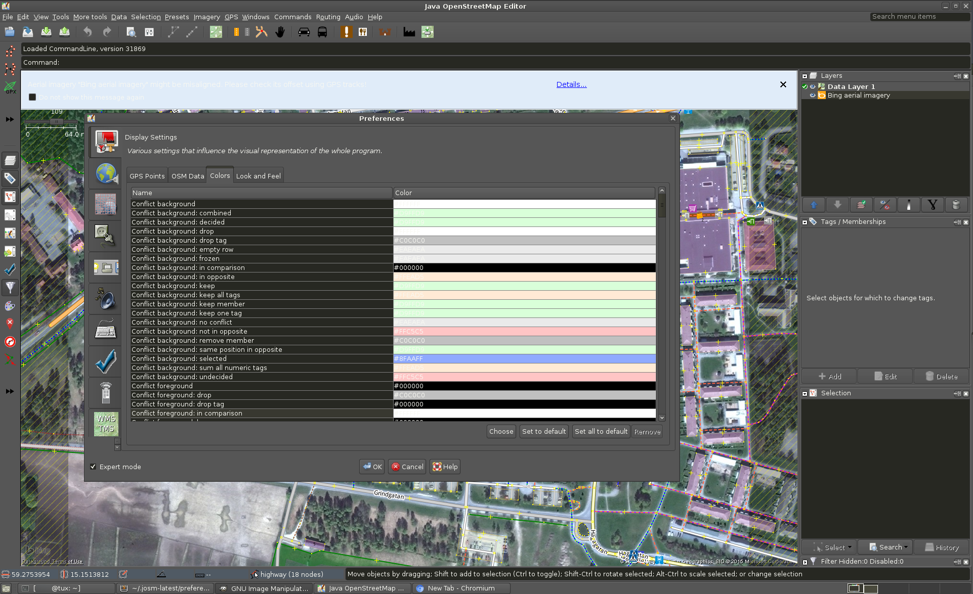 Screenshot of problem