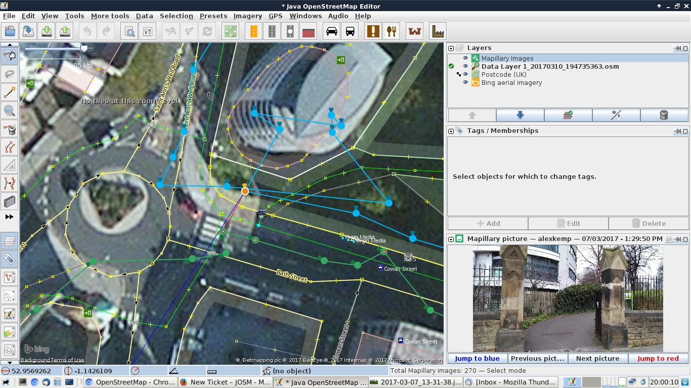 JOSM after restart/reload, at the place where it previously froze (fwiw)
