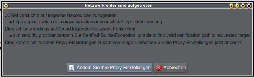 Error after starting josm with preset "Stolperstein" Error after starting josm with preset "Stolperstein"