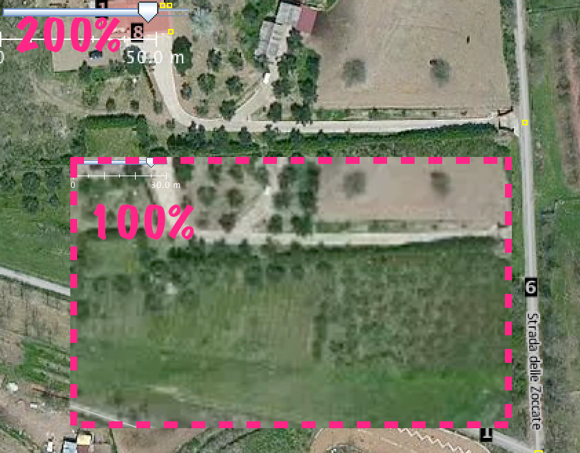 comparison of 100% screenshot with a screenshot of a smaller scale in 200% with no fancy interpolation