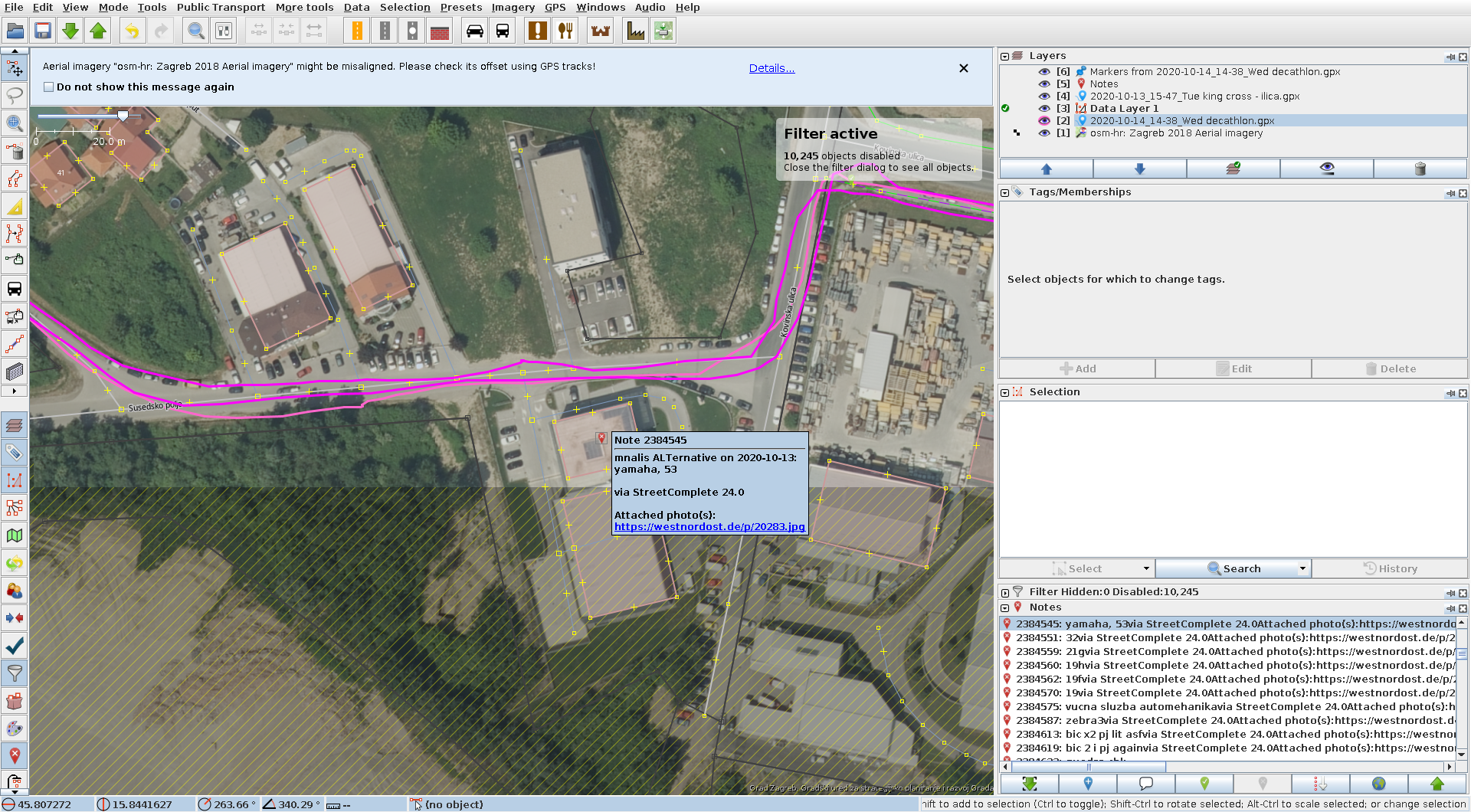 Notes window eats newlines, but in details newlines are shown OK.