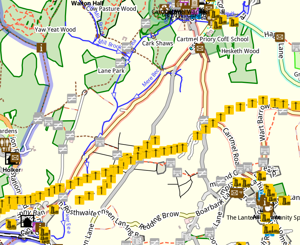A screenshot of the data layer before the GPX file is opened