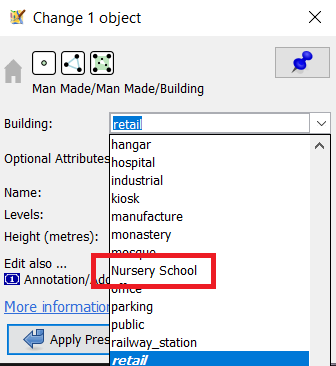Nursery School preset value