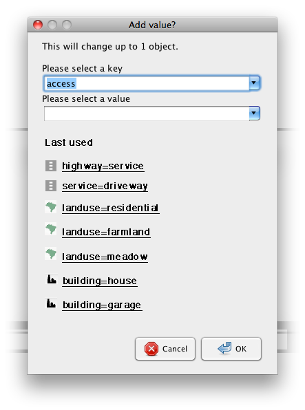 Mockup of the add key/value dialog