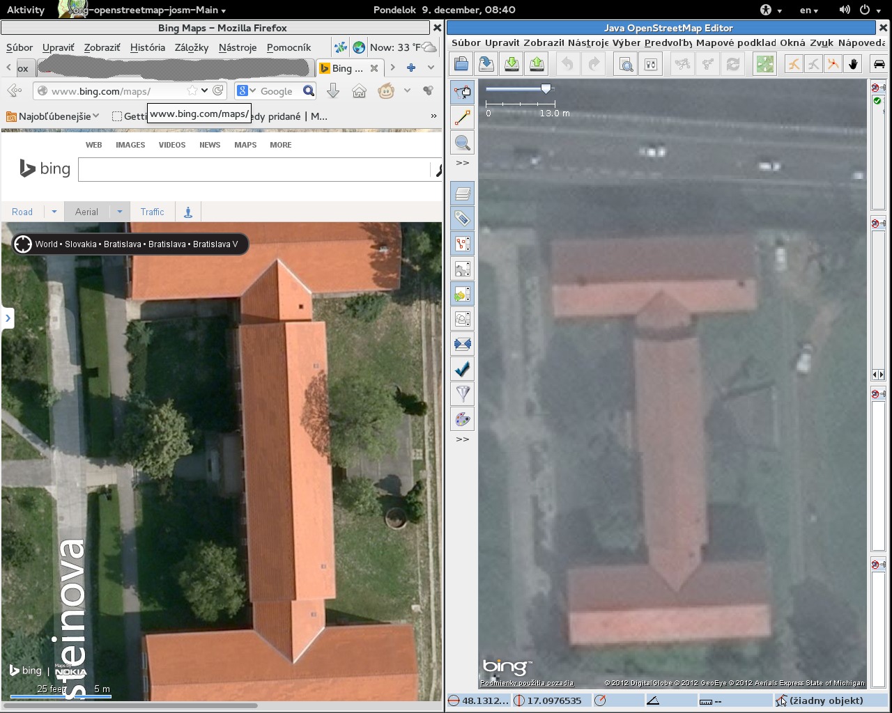 josm bing imagery vs browser josm bing imagery vs browser