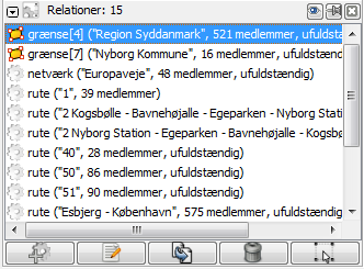 Skærmprint af relations dialogen