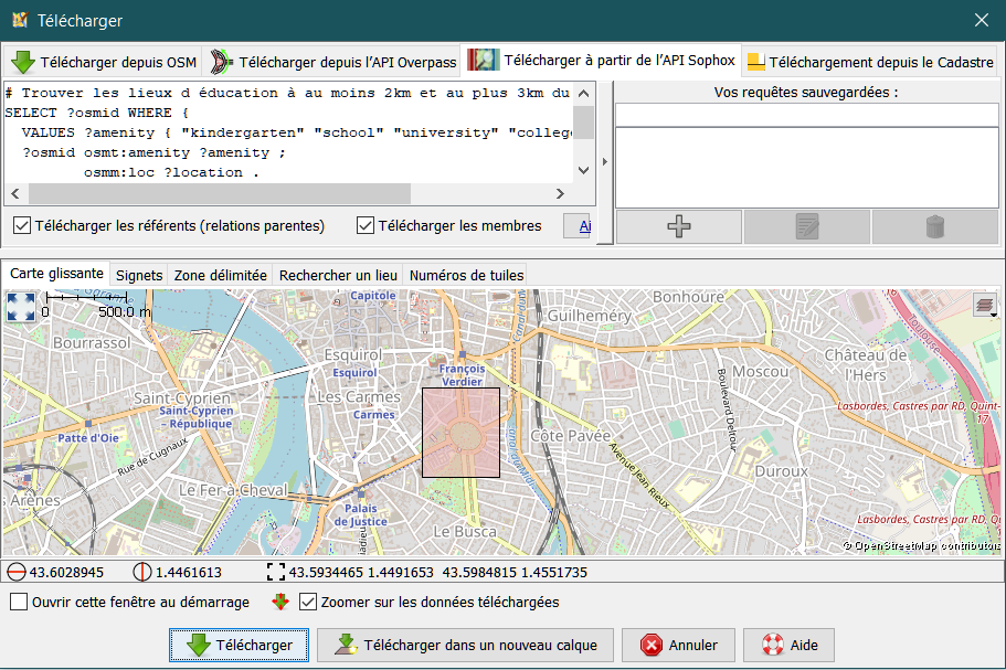 Télécharger à partir de l'API Sophox