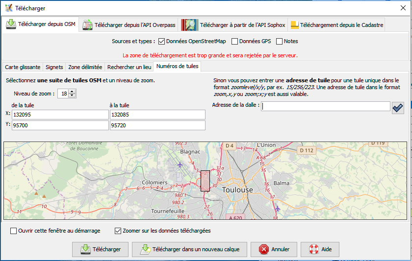 onglet : Numéros de tuiles