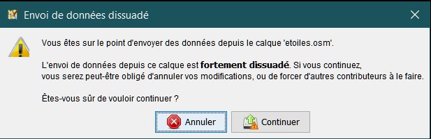 Avertissement Envoi des données déconseillé
