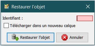Copie écran Undelete/Restaurer