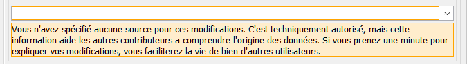 source des données n'est pas saisie