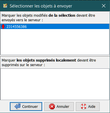 Envoyer un seul objet modifié