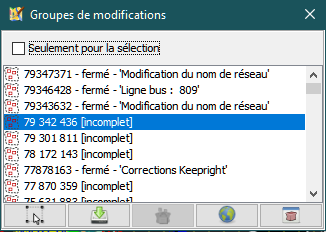 Liste des groupes de modifications (2019)
