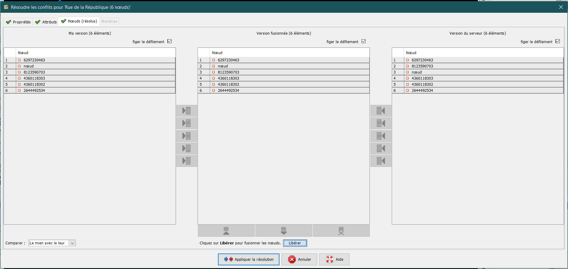 processus simple : Noeuds étape 3