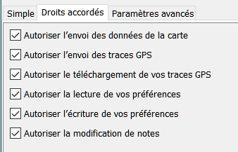 droits accordés