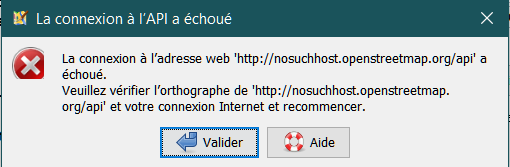 message "Hôte inconnu"