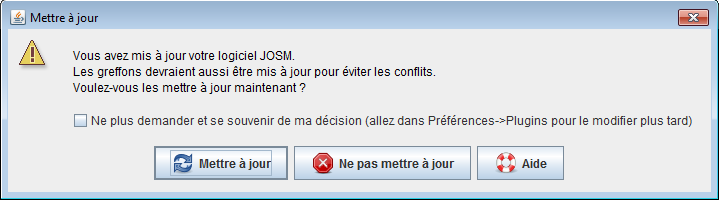 Mise à jour des greffons