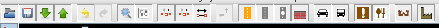 screenshot of default main toolbar