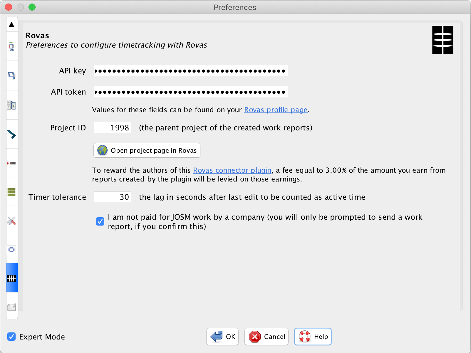 preferences screen