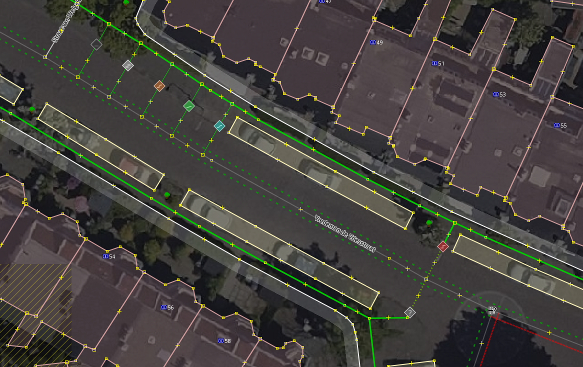 Sample of kerb=* (NOZIP)
