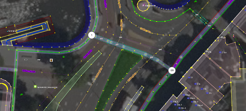Sample of walking route highlighting (NOZIP)